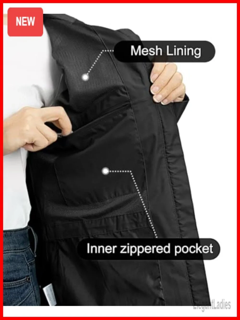 Packable Waterproof Rain Jacket Women with Hood Windbreaker